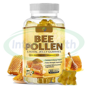 Supplément de santé gommeux au <span class=keywords><strong>pollen</strong></span> <span class=keywords><strong>d</strong></span>'<span class=keywords><strong>abeille</strong></span> végétalien Ausreson Gommes à la gelée royale biologique pour le soutien immunitaire - Product Image 1