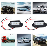 Luz LED para Matrícula, Luz de Seguridad Nocturna Exterior para Remolque 4x4 Todoterreno
