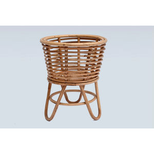 Maceta de ratán y madera ligera para plantas de interior, para sala de estar, balcón, decoración del hogar. - Product Image 3