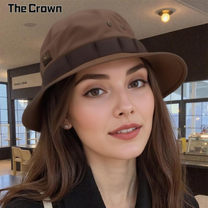 Custom Logo Ladies Wide Brim Boonie <b>Hat</b> Wholesale Bulk Outdoor Bucket <b>Hat</b> With Adjustable Chin Strap Manufacturer - Product Image 4