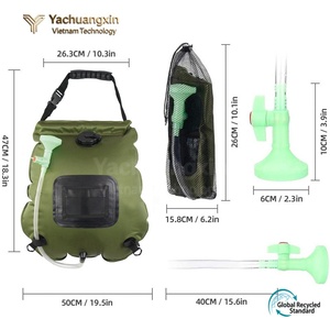 Portable Outdoor Shower Water <b>Bag</b> <b>20L</b> Oxford Cloth Rectangular Multifunctional With Spray Head For Camping Hiking - Product Image 6