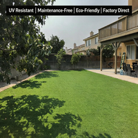 Tapis d'herbe artificielle Duoli, haute qualité, prix bas, vente en gros, gazon synthétique, pelouse artificielle pour la décoration du jardin, PE