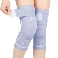 Genouillère avec sangles, compression chaude, tricotée, style épais, protection du genou par compression