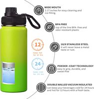 Bouteille d'eau en acier inoxydable YEWAY avec conception anti-fuite pour les aventures de randonnée, certifiée LFGB, avec couvercle interchangeable