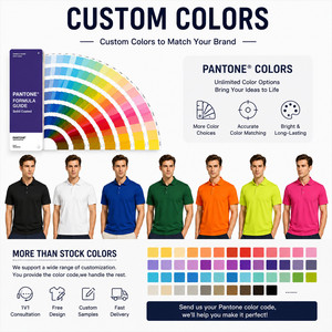Men's Ice Silk Polo Shirt Quick Dry Breathable 160GSM 100% Polyester Moisture Wicking Summer Sport Golf Business Polo shirt - Product Image 2