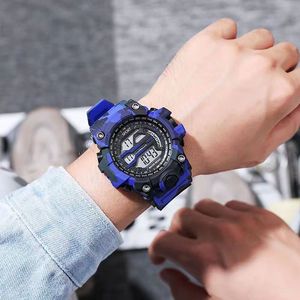Orologio Sportivo da Uomo per Esterni con Cinturino Mimetico in Silicone, Impermeabile e Multifunzione, Stile <span class=keywords><strong>G</strong></span> di Tendenza Street, Orologio Digitale da Uomo - Product Image 5