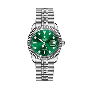 ساعة HLS002 من أفضل العلامات التجارية للرجال MIYOUTA الموضة ساعة رجالية من الفولاذ المقاوم للصدأ