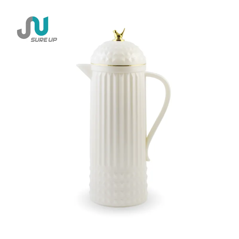 Moderne und einfache stil 1L hotel karaffe kunststoff isoliert glas liner vakuum thermos wasser krug kaffee topf