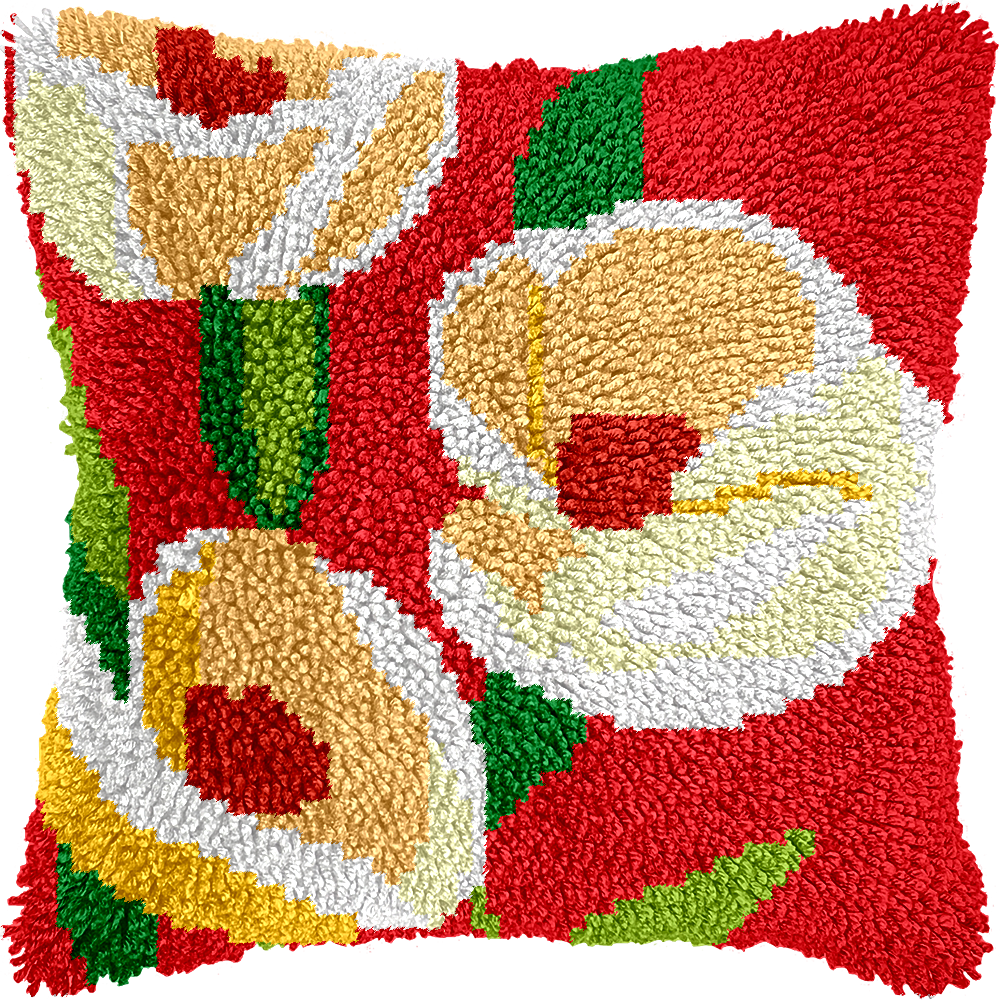 Kit de coussin à crochet motif floral 2