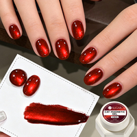 UR SUGAR 5ml Tendances saisonnières Gel à ongles effet œil de chat brillant en pot Marque privée Collection de vernis gel magnétique œil de chat rouge et vert