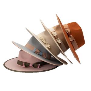 Sombrero de Ala Ancha Plana de Lana Tweed con Corona Retro de Moda para Mujer Estilo Europeo-Americano, Ideal para Envíos, Aire Libre y Playa - Product Image 5