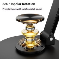 Support de téléphone et de tablette de bureau en acier au carbone MoJing BMZJ011, design pliable rotatif à 360 degrés, dissipation de chaleur, clip de refroidissement, fixation