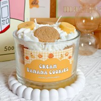 Bougie parfumée LANJO Fruit Cream Cup aux arômes de fraise, myrtille et banane pour la décoration de la maison, cadeau et best-seller transfrontalier