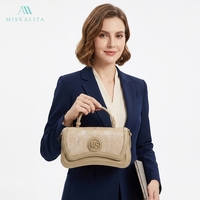 Tas Tangan Wanita Pabrik Kustom Kulit PU Fashion Horizontal Penggunaan Sehari-hari Tas Wanita Elegan Pemasok Grosir