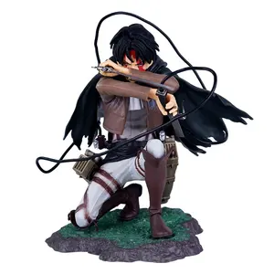 Figur Anime Levi Ackerman Attack on Titan PVC 14cm untuk koleksi Dekorasi mainan Model