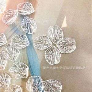 Perles en acrylique en forme de coquillage, transparentes, blanches, de forme irrégulière, pour la fabrication de bijoux, perles en vrac, accessoires de bricolage - Product Image 4