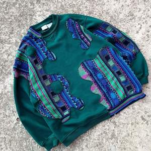 Sweat-shirt surdimensionné personnalisé pour homme, 400 g/m², à épaules tombantes, patchwork brodé, à capuche, col rond, teint en pièce, collection automne, 100% coton - Product Image 2