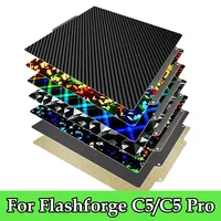 Piastra di Costruzione per Flashforge Creator 5 Creator 5 PRO, Foglio in Acciaio a Molla PEI PEO PET C5, Doppio Lato, per Piano Riscaldato e Piastra Fredda