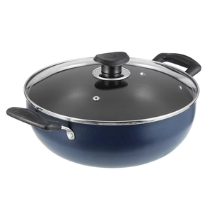 Metal Deep Kadai with Non-Stick Base for Healthy Cooking, <b>Induction</b> and Gas Stove Compatible, 2–3L Capacity <b>Fry</b> <b>Pan</b> - Product Image 1