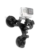 Fabrika fiyat Spor kamera aksesuarları 360 rotasyon Çıkarılabilir Tri-açı Vantuz Dağı Gopro hero