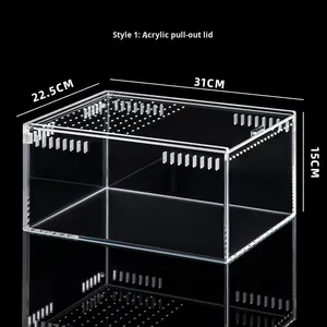 Acrylic <strong>Reptile</strong> <strong>Terrarium</strong> Bearded Dragon Lizard Arboreal Horned Frog Spider Snake Eco-Friendly Breeding Box Fish tank - Product Image 6