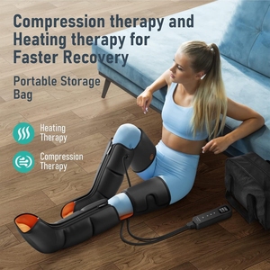 Masseur de jambes 3 en 1 pour pieds, mollets et cuisses avec chaleur, compression et contrôle du temps pour soulager la douleur et favoriser la récupération musculaire - Product Image 4