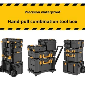 Caja de Herramientas Apilable Multifuncional Estilo DW, Directo de Fábrica, Organizador Modular de Herramientas, Caja de Almacenamiento para Maletero de <span class=keywords><strong>Coche</strong></span> y Exteriores - Product Image 2