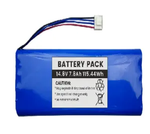 Bateria de íon de lítio de 7.4v 11.1v 14.8v, pilhas personalizadas de dimensão 18650 de célula feita