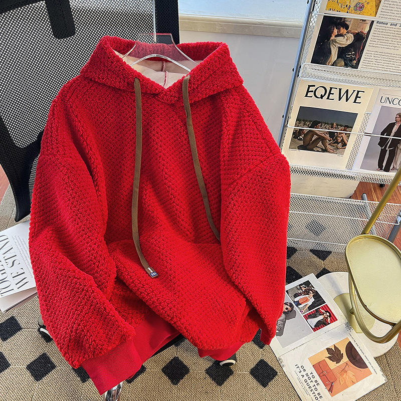 สีแดง [บุผ้าฟลีซและหนาขึ้น] คุณภาพสูง