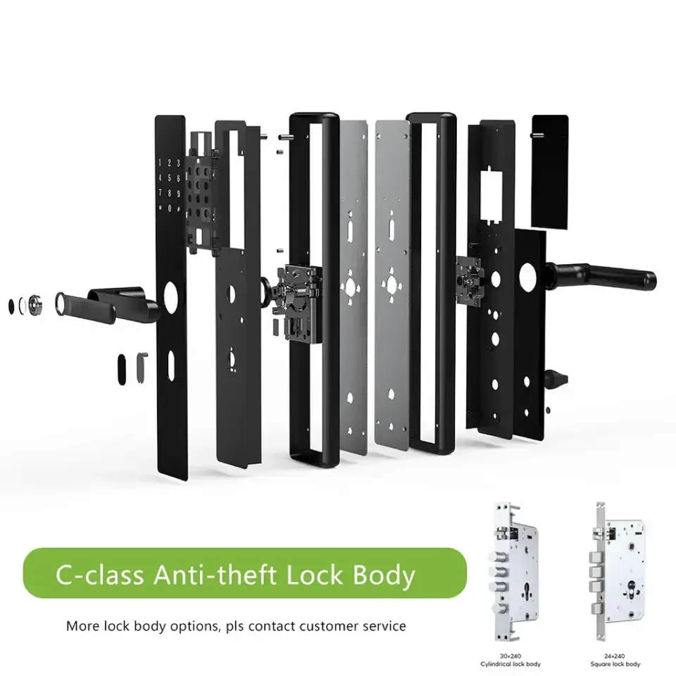 High Security Hotel Door Lock  Electronic Digital Fingerprint Key Card Password  Lock System With Tuya Wifi App Software · image 6