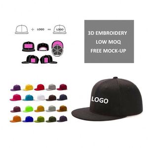 Gorra Snapback Personalizada con Logotipo Bordado en 3D, Gorra de Béisbol de Visera Plana, Estilo Urbano Informal - Product Image 1