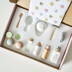 Ensemble de jeu de maquillage et de soins de la peau en bois Montessori pour enfants d'âge préscolaire, jouets éducatifs pour enfants, garçons et filles - Product Image 2