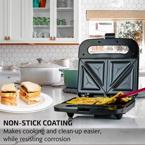 Electric Household Breakfast Grilled Cheese Egg 750W Sandwich <b>Maker</b> Grill <b>Waffle</b> Making Machine with Non-Stick Plates Doughnut - Product Image 2