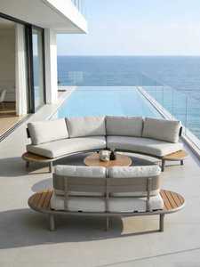 <span class=keywords><strong>Set</strong></span> di Divani <span class=keywords><strong>da</strong></span> Esterno <span class=keywords><strong>in</strong></span> Alluminio di Lusso Moderno con Tavolino, Arredamento Direttamente dalla Fabbrica per <span class=keywords><strong>Giardino</strong></span>, Balcone <span class=keywords><strong>e</strong></span> Resort - Product Image 3