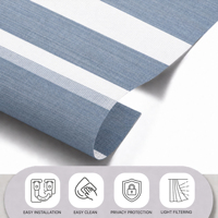 Persianas Enrollables Zebra de Poliéster de Doble Capa con Filtro de Luz y 100% Opacidad, para Ventanas Francesas, Tamaño Personalizado, Cadena Manual, Venta al Por Mayor