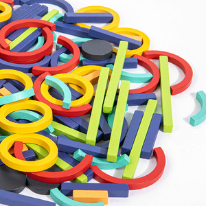 Puzzle per Bambini Montessori Educazione Precoce Creativo Cerchio Puzzle 3D <span class=keywords><strong>Bastoncini</strong></span> e Anelli per Prescuola Giocattolo Creativo in Legno Fai-da-Te - Product Image 4