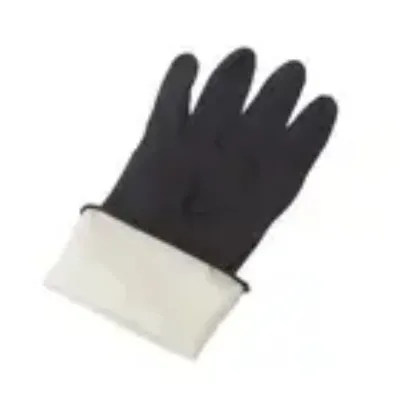ถุงมือยางสำหรับงานอุตสาหกรรมถุงมือยางสีดำด้านนอกและสีส้มขนาด80ก. 31ซม. ถุงมือยางลาเท็กซ์เพื่อความปลอดภัยในการทำงาน