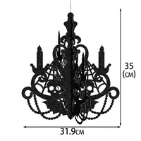 Nouvelle Conception Nicro : Porte-bougie Crâne 3D, Ornement Suspendu Maison Hantée, Décoration de Plafond en Papier pour Fête d'Halloween