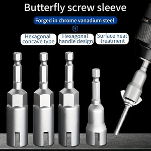 Clé à douille hexagonale en acier au chrome-vanadium de qualité professionnelle pour vis papillon - Product Image 1