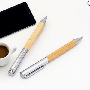 High Quality Custom Logo Bamboo Fountain and Ballpoint <b>Pen</b> Set Promotional for Business Writing and School Gift for Enterprises - Product Image 1