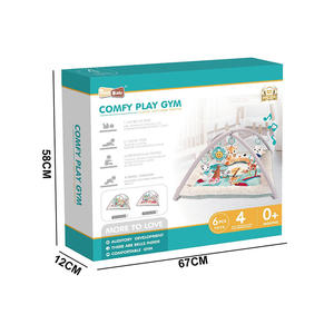 Couverture en peluche pour nouveau-né, tapis de jeu pour bébé, tapis d'<span class=keywords><strong>activité</strong></span> pour nourrissons, tapis de jeu doux pour bébé avec jouet suspendu et musique pour 0-24 <span class=keywords><strong>mois</strong></span> - Product Image 6