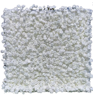 Mur de fleurs artificielles mixtes 5D LILIS, 2 pièces, rectangulaire, en tissu de soie et plastique, style classique, haute simulation, hiver