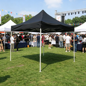 Tente Pop-Up 10x10 avec Arceaux Droits, 4 Parois Latérales, Structure Métallique Robuste Commerciale, Protection UPF 50+, Imperméable Toutes Météo, Idéale pour le Sport - Product Image 1