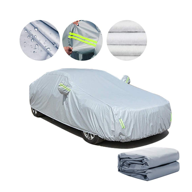 Accessoires de voiture, housse de voiture universelle, imperméable, coupe-vent, pare-soleil, protection contre tous les temps, résistant aux rayures, PEVA avec coton