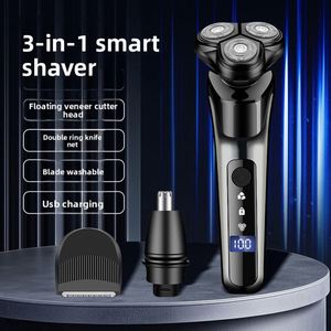 Pearl Max <b>Electric</b> <b>Shaver</b> for Men Multifunctional All-in-One Floating <b>Shaver</b> with LED Digital Display and Rotating 3-Blade - Product Image 4