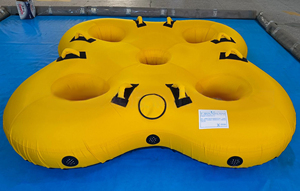 Bán Hot Double Layer mềm PVC Inflatable bốn người Công Viên Nước ống nước nổi bè hồ bơi trượt ống - Product Image 6