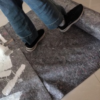Feutre de peintre gris en polyester uni, écologique, antistatique et thermocollant