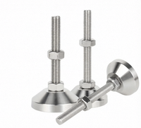 Base Bolt Stainless Steel Threaded Rod With Lock Nut for Furniture Cabinet Height Adjustment Hardware