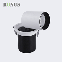 Spot encastré rotatif à double tête 355° 12W*2, éclairage d'hôtel, projecteur LED COB réglable