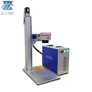 2.5D EZCAD 3 Fiber Laser Engraver For Metal 50Watt Fiber Laser Engraving Machine With 110*110mm Field Lens Sino Galvo Head